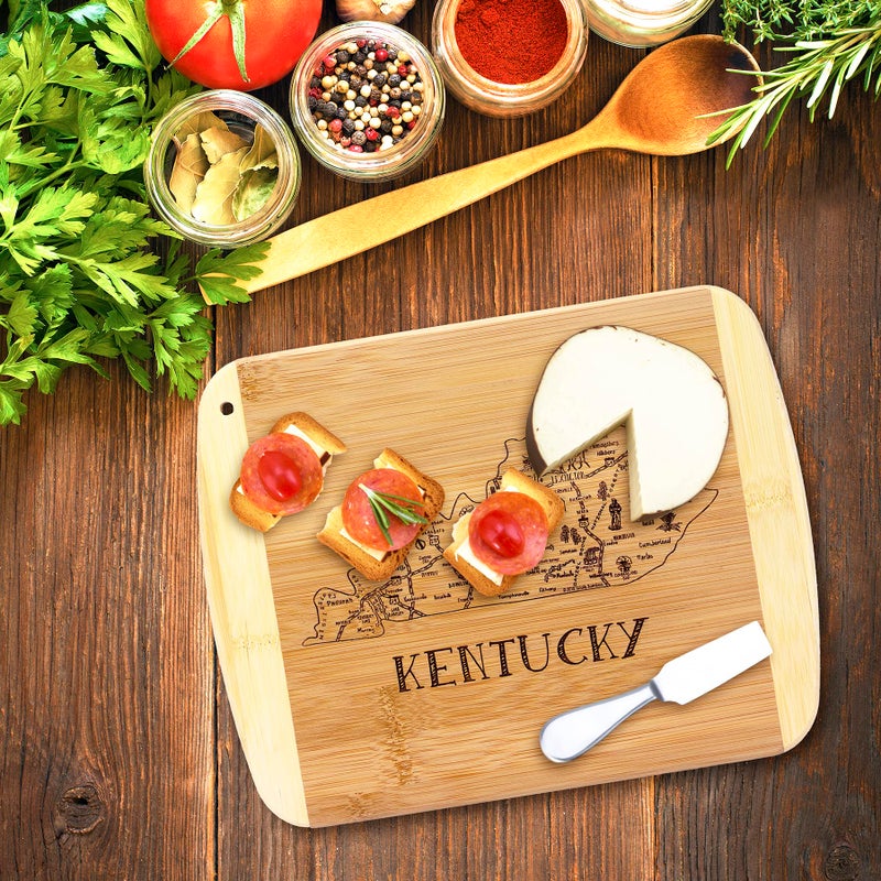 Totally Bamboo A Slice of Life Kentucky State Serving and Cutting Board  11"" x 8.75"" - Image 2